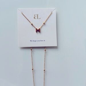 ABBOTT LYON GOLD COLORED “M” NECKLACE - NWT